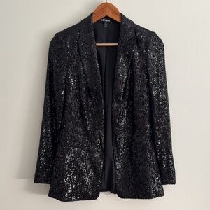 Express Black Sequin Women's Blazer Size XS